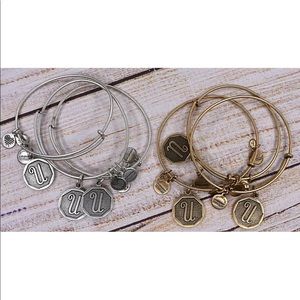 Lot of 6 Alex and Ani U Gold & Silver Bracelets
